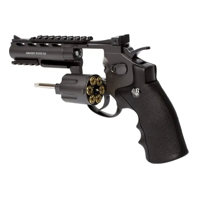 Revólver de Pressão CO2 701 Full Metal Preto 4.5mm 6 Tiros