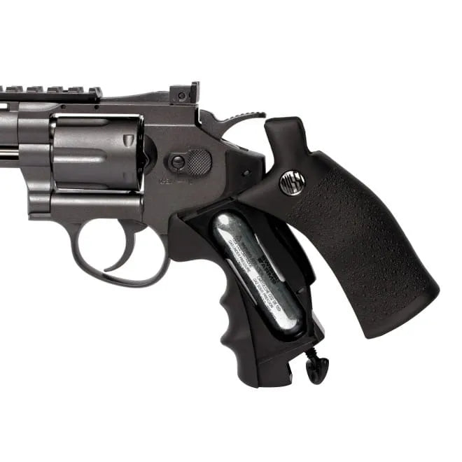 Revólver de Pressão CO2 701 Full Metal Preto 4.5mm 6 Tiros
