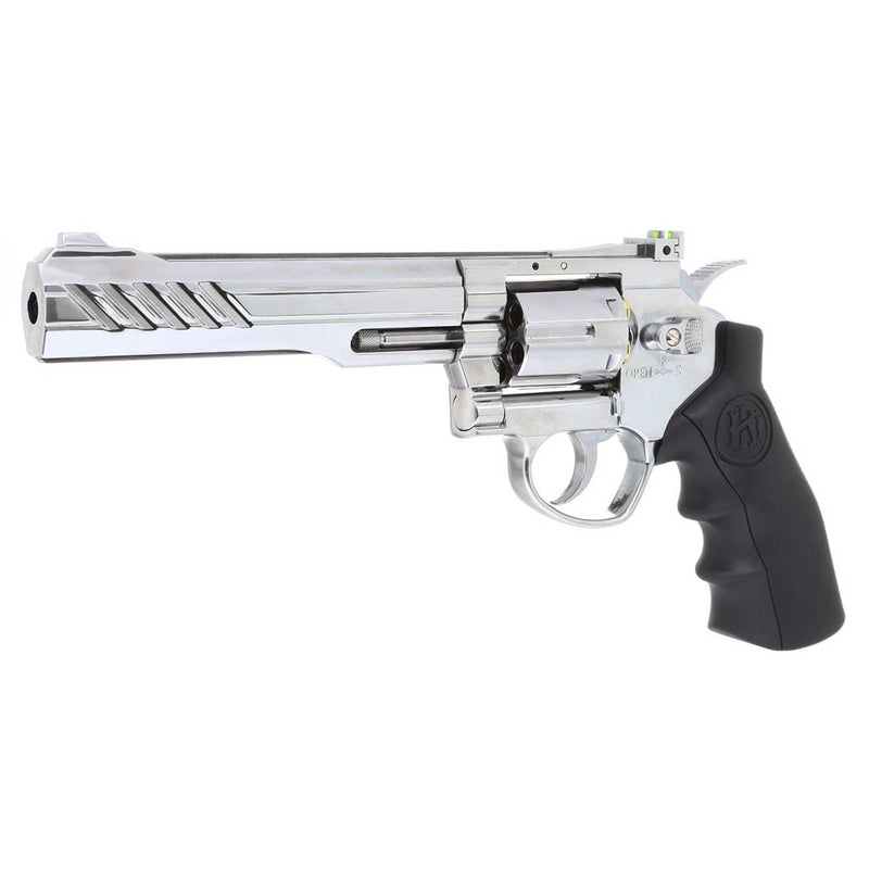 Revólver de Co2 KLI Titan S 6″ Cromado QGK Full Metal 6mm Super Kit