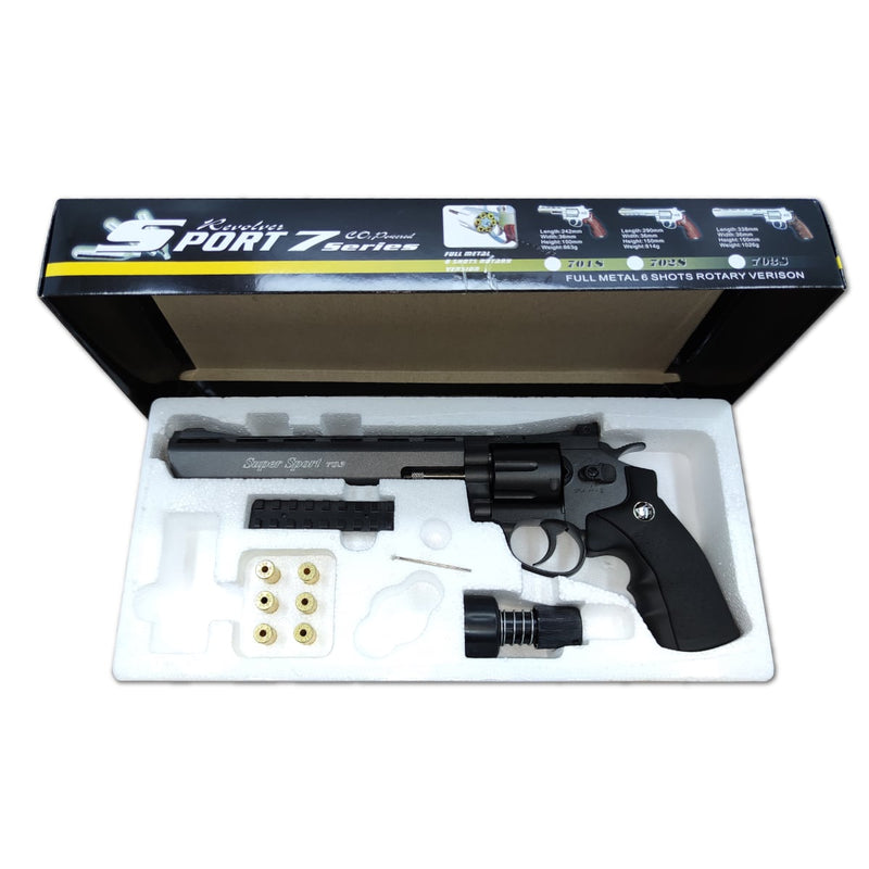 Revólver Wingun 703B 8” Metal Co2 4,5mm Super Kit